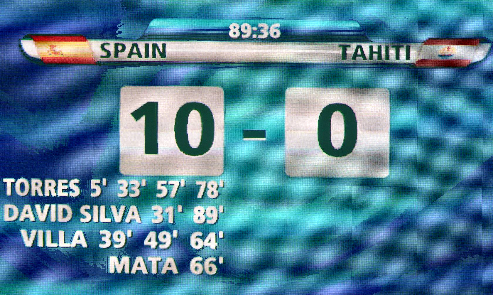 España-Tahití (fase de grupos de la Copa Confederaciones)